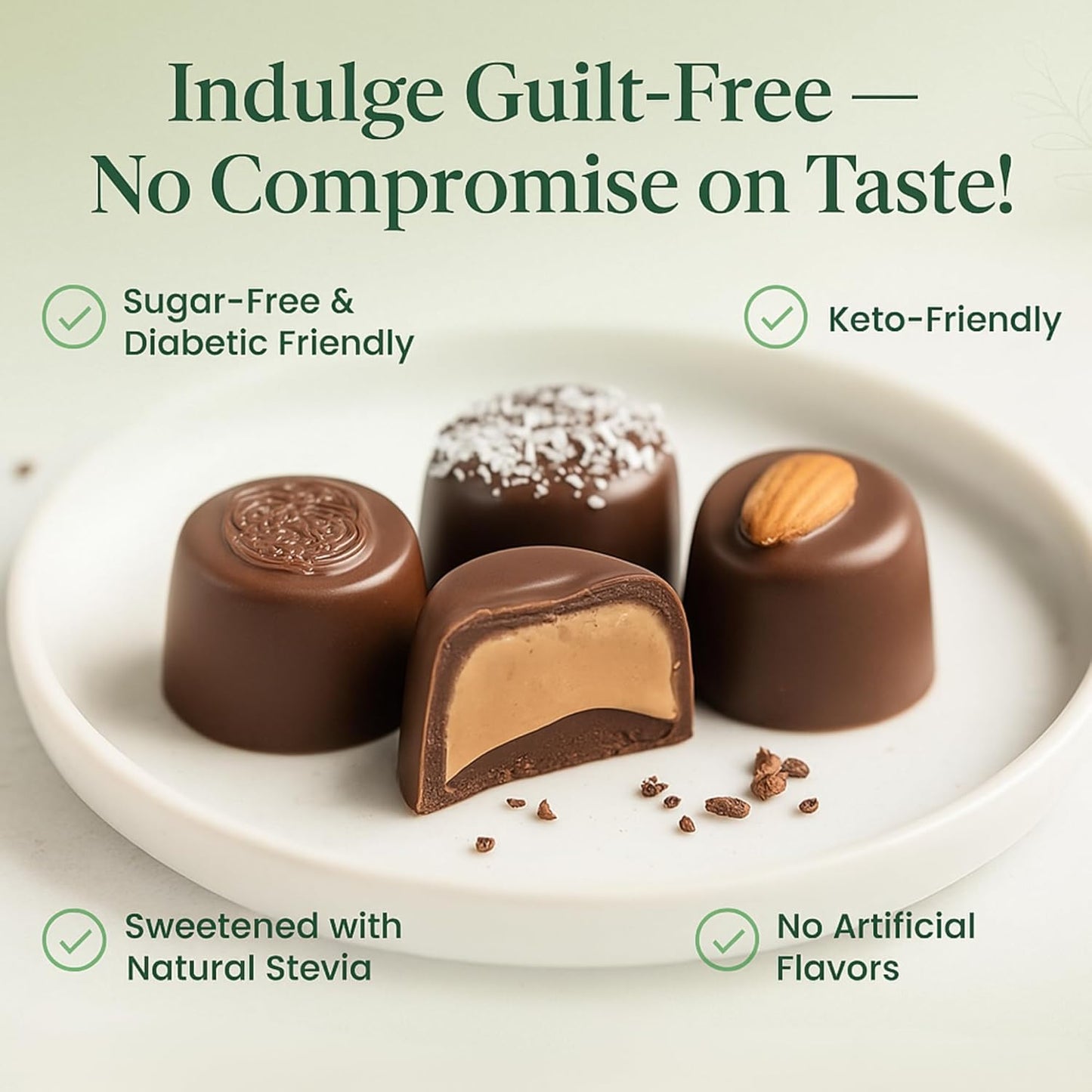 Andy Anand Sugar Free Belgian Chocolate Truffles – 24 Pc Assorted Flavors (Espresso, Hazelnut, Strawberry, Coconut, Cherry & Orange), 60% Chocolate (Cocoa Butter), Gluten-Free Chocolate Gift Box