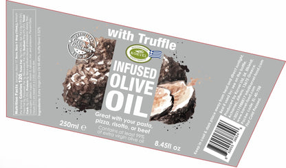 KORVEL Greek Extra Virgin Olive Oil with Truffle-flavored, Amphora 8.45 fl oz (250ml) - 2 pack