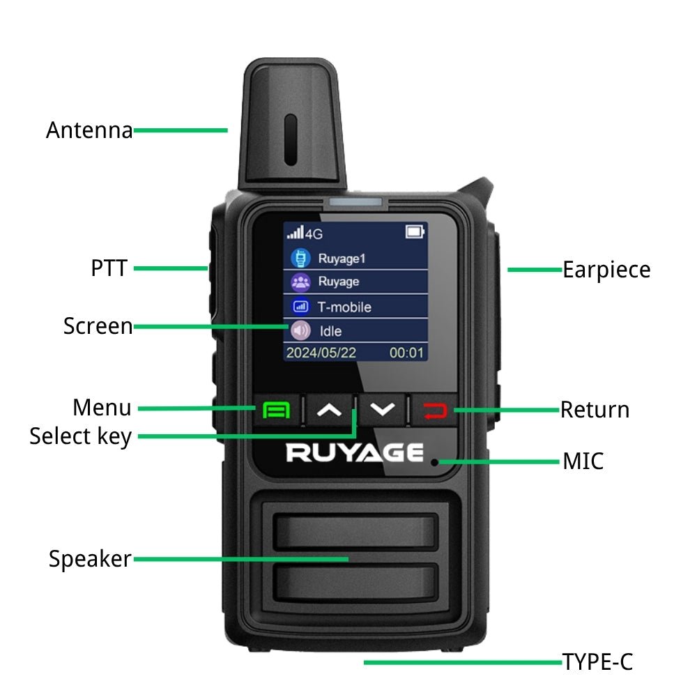 Ruyage Radio Nationwide PTT Walkie-Talkie(R2)