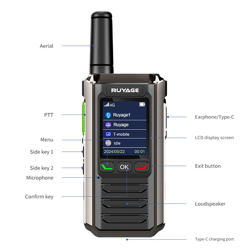 Ruyage Radio Nationwide PTT Walkie-Talkie(R0)