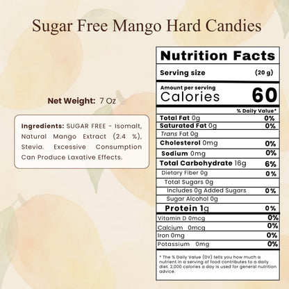 Andy Anand Sugar-Free Mango Hard Candy, 7 oz – European Imported, Stevia Sweetened, Keto & Diabetic-Friendly Gourmet Snack Gift Box