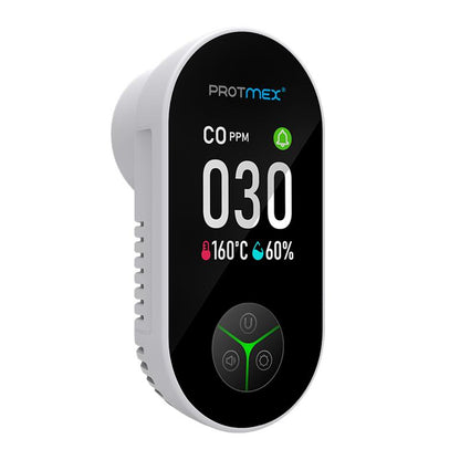 Protmex Portable Carbon Monoxide Detectors & Natural Gas Detector Plug In, Temperature Humidity Sensor Built-In, Gas & CO Monitor Alarm Sound Warning for Kitchen/Garage/Travel