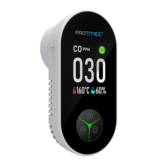 Protmex Portable Carbon Monoxide Detectors & Natural Gas Detector Plug In, Temperature Humidity Sensor Built-In, Gas & CO Monitor Alarm Sound Warning for Kitchen/Garage/Travel
