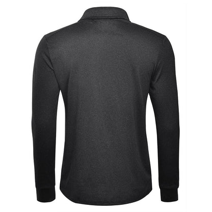 Men'S Solid Shirts New Style Casual Tshirts Polyester Henley Golf Polo Quick Dry Breathable Anit-Wrinkle Full Long Sleeve T-Shrit Tops New Arrival Summer Autumn Tee Menswear Underwear Plain Fabric
