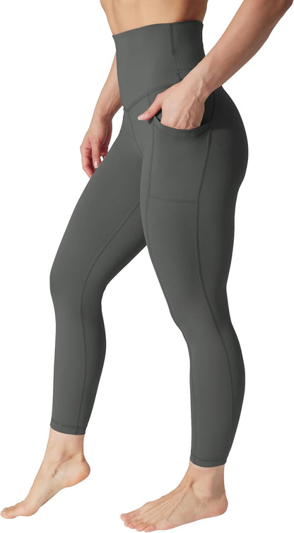 Squat Proof Elastic Free Super High Waisted Tummy Control Ankle Leggings with Pockets