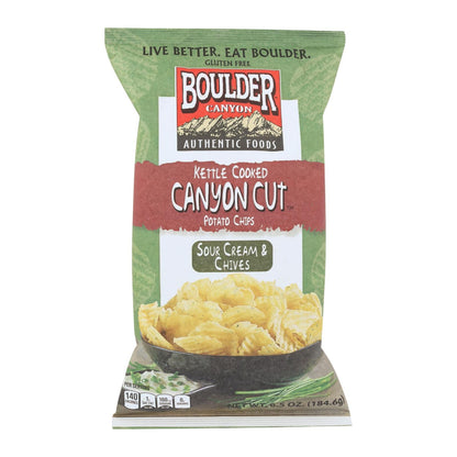 Boulder Canyon Sour Cream & Chives Chips - 12 Pack
