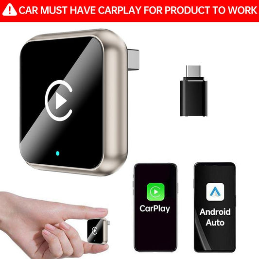 2025 Wireless Carplay Adapter for Iphone/Android - Fast Connection,No Latency,Hands-Free Call Wireless Adapter Electronic Charger Carplay Dongle