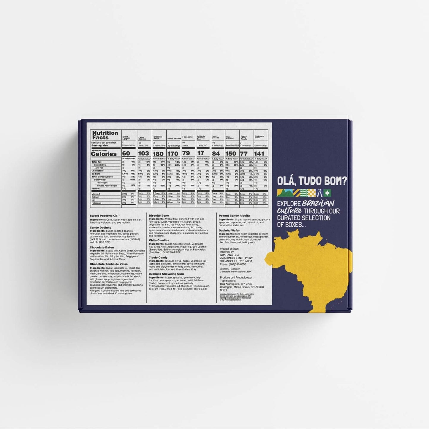 TikTok Viral Brazilian Candy Variety Box - 40 Authentic Treats & Chocolates