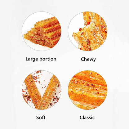 TikTok Viral - Chinese Latiao Spicy Gluten Strips, Authentic Vegan Snack 5.5oz | Wei Long