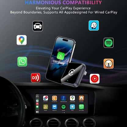 2025 Wireless Carplay Adapter for Iphone/Android - Fast Connection,No Latency,Hands-Free Call Wireless Adapter Electronic Charger Carplay Dongle