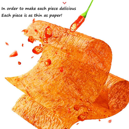 TikTok Viral - Chinese Latiao Spicy Gluten Strips, Authentic Vegan Snack 5.5oz | Wei Long