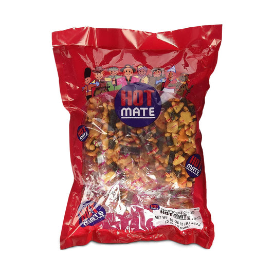 Shirakiku Hot Mate Japanese Rice Crackers - Arare Mix with Wasabi Peas (16 oz)