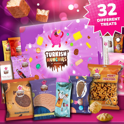 Turkish Munchies International Snack Box - 12 Premium Exotic Snacks | Imported from Turkey