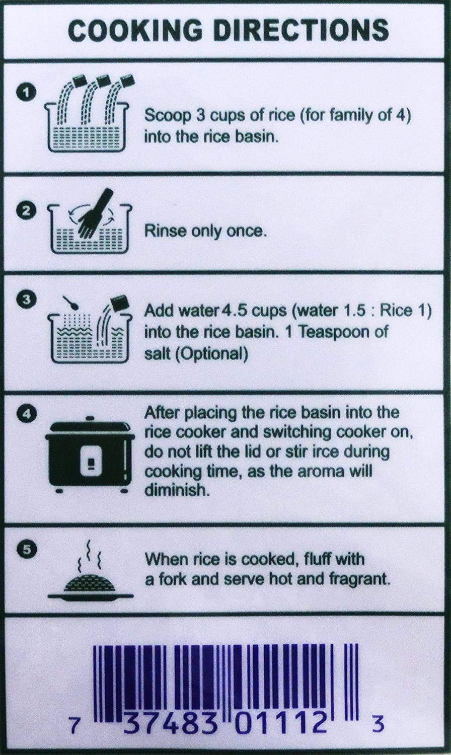 5 Pounds Three Ladies Brand Jasmine Broken Rice (One Bag)