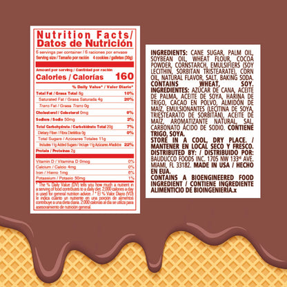 TikTok Viral Bauducco Wafer Cookies - Italian Chocolate & Vanilla