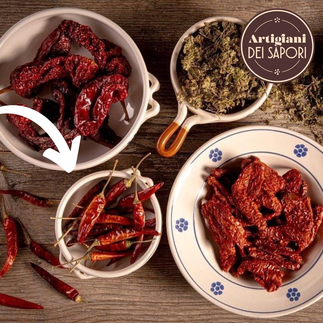 Artigiani dei Sapori, Crushed Calabrian Chili Peppers In Oil Glass 9.8 oz (277g)