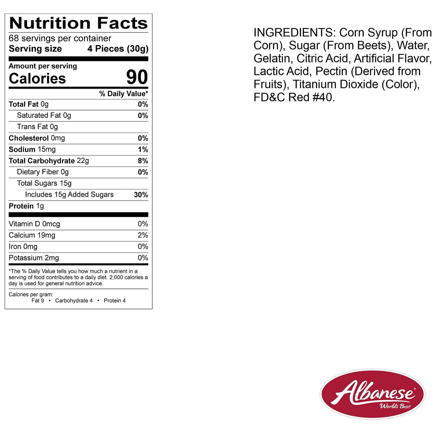 Albanese World's Best Gummi Candy - Bulk Bags - Multiple Varieties Available