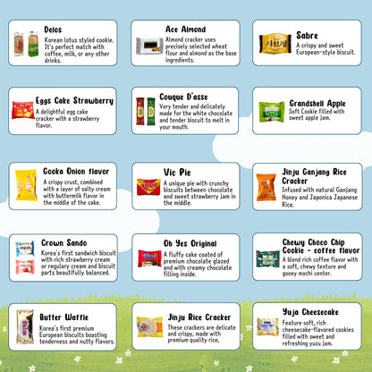 Korean Snack Box Variety Pack - 50 Premium Authentic Treats | Sweet & Savory Collection