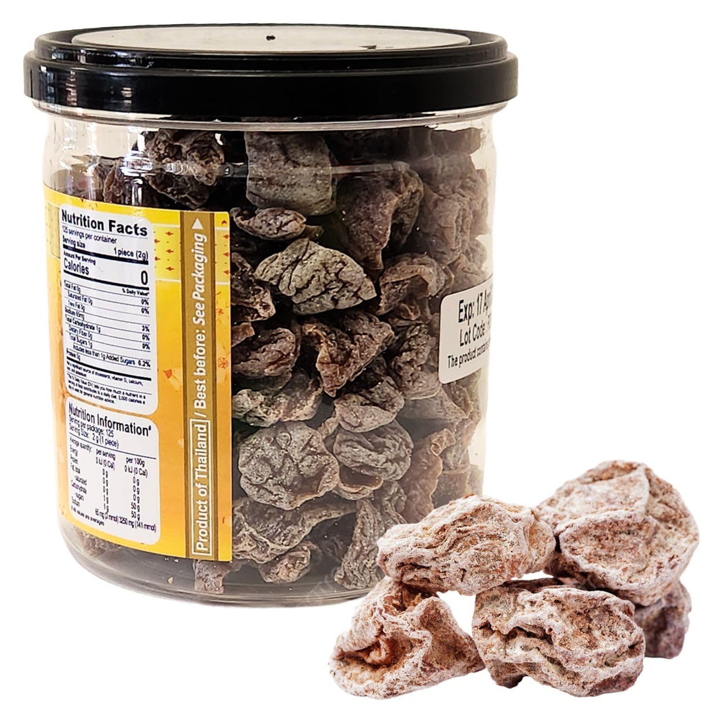 Salted Dried Asian Seedless Plums, Prunes, Xi Muoi, Childhood Snack, Sweet & Sour Delight. 8.8 oz (250g)