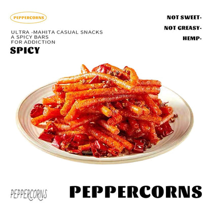 TikTok Viral - Chinese Latiao Spicy Gluten Strips, Authentic Vegan Snack 5.5oz | Wei Long