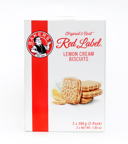 Bakers Red Label Lemon Creams Biscuits (200g) - Pack of 2