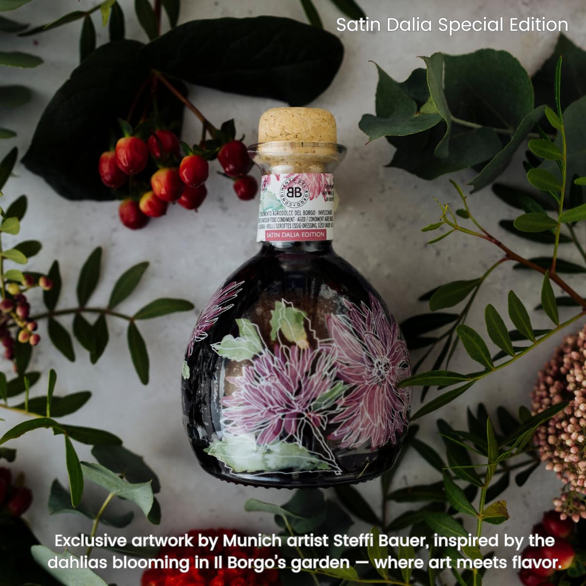 Il Borgo del Balsamico, Condiment Balsamic del Borgo Satin Dalia Edition 250 ml / (8.45 fl oz)