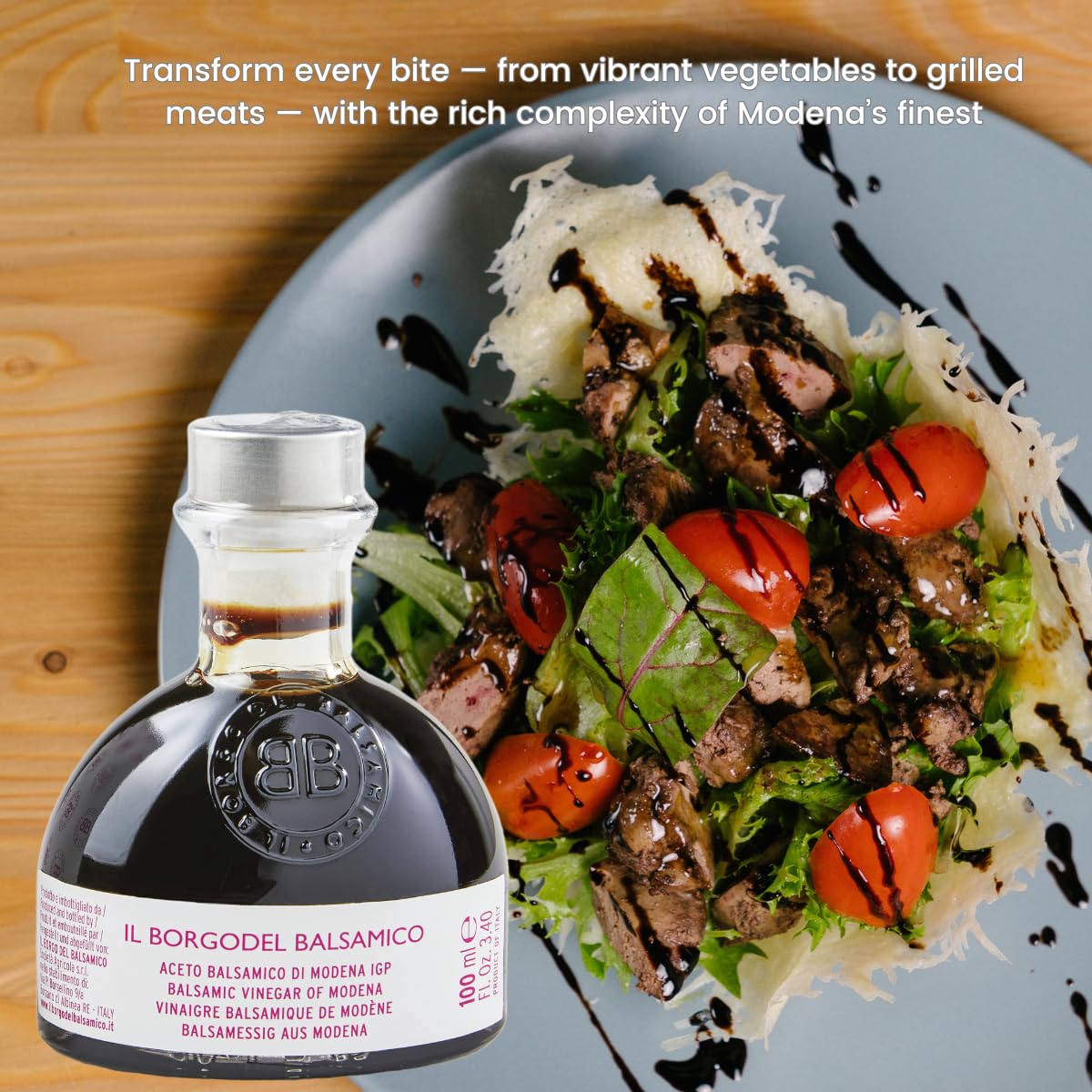 Il Borgo del Balsamico, Balsamic Vinegar of Modena IGP Monogram, 100 ml (3.3 fl oz)