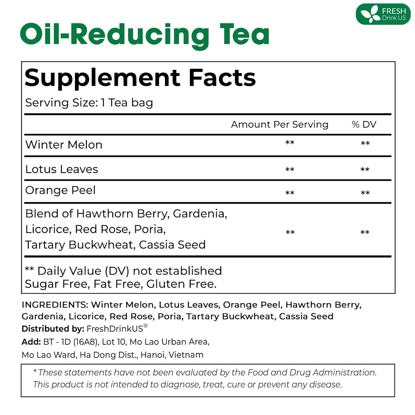 Oil Reducing Tea, Oil Cleansing for Liver, 10 Herbal Ingredients, Traditional Recipe Tea for Liver, 100% Natural, Easy Brewing, Steep Repeatedly (Tea Bags/ Tea Packs)