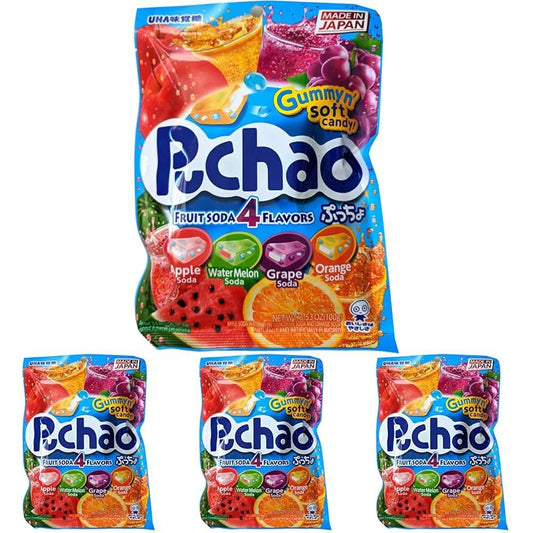 TikTok Fav Japanese PUCHAO Chewy Candy - Viral TikTok Soda Flavors with Fizzy Gummy Bits (3.53 oz)