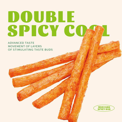 TikTok Viral - Chinese Latiao Spicy Gluten Strips, Authentic Vegan Snack 5.5oz | Wei Long