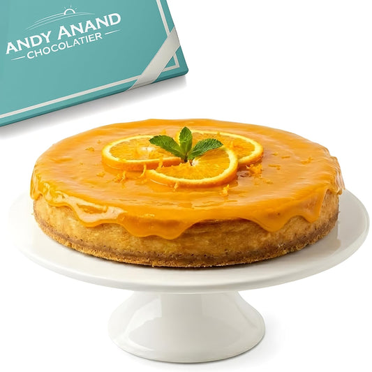 Andy Anand Gluten-Free Orange Cake, 9-Inch, 2.6 lb – Birthday, Valentine's, Anniversary, Christmas, Mother's Day & Holiday Gift Box Dessert