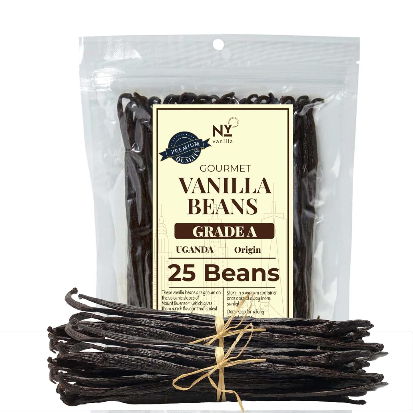 25 Premium Vanilla Beans Grade A  – Gourmet Vanilla Pods for Baking & Extract