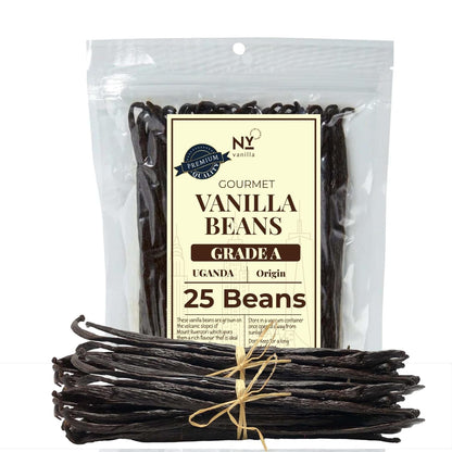 25 Premium Vanilla Beans Grade A  – Gourmet Vanilla Pods for Baking & Extract