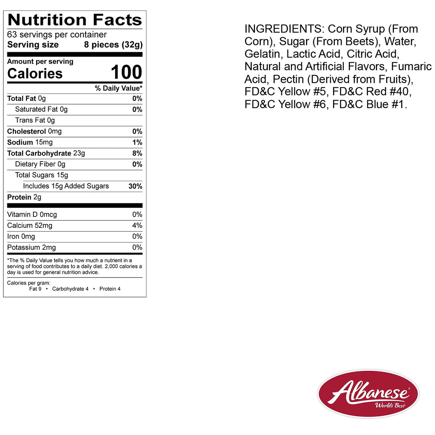 Albanese World's Best Gummi Candy - Bulk Bags - Multiple Varieties Available