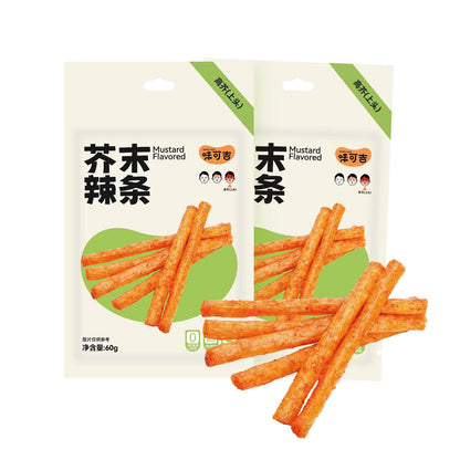 TikTok Viral - Chinese Latiao Spicy Gluten Strips, Authentic Vegan Snack 5.5oz | Wei Long