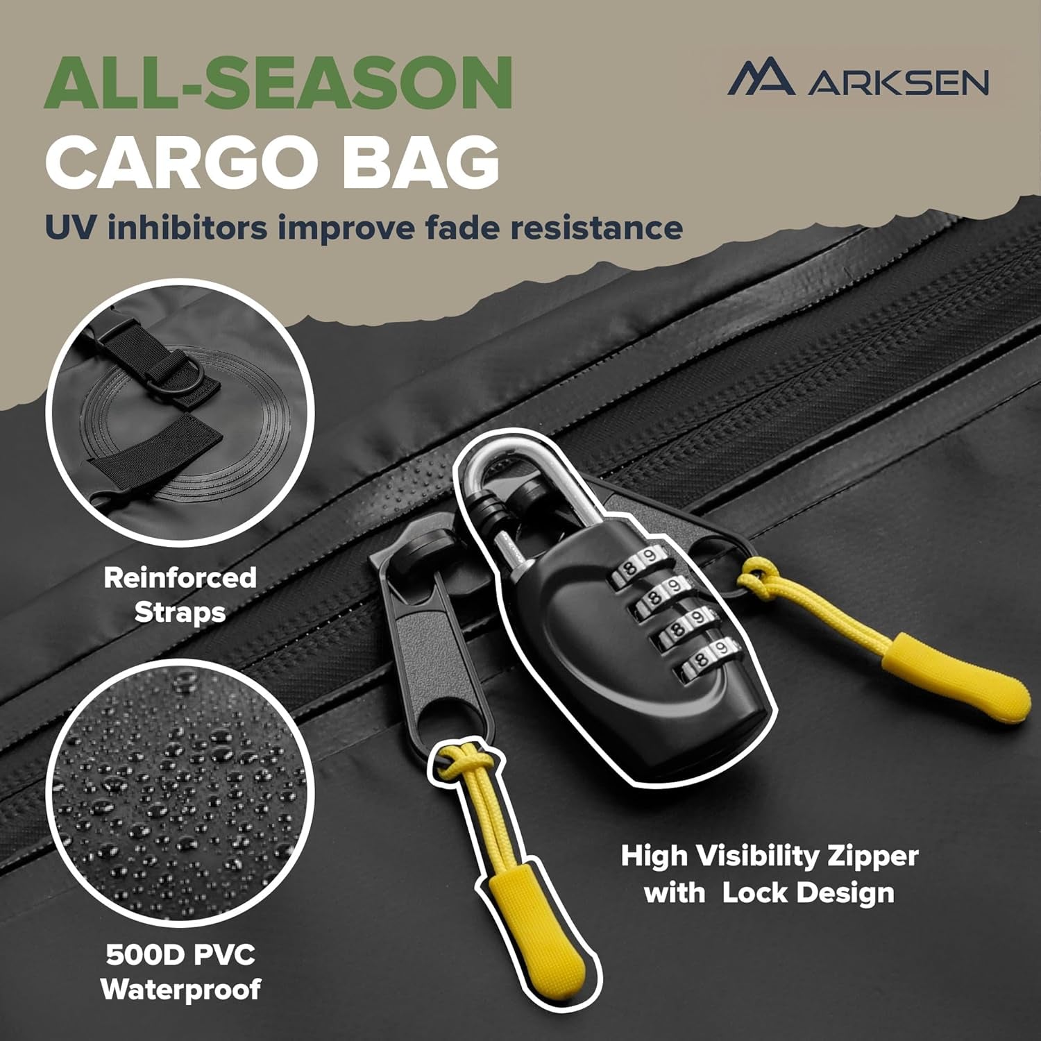 60 X 23 X 5.5 Inch Folding Hitch Cargo Carrier with 500D PVC Waterproof Cargo Bag, 500 Lbs Capacity Heavy Duty 2 Inch Receiver Luggage Basket for SUV, Pickup Truck, Camping & Travel