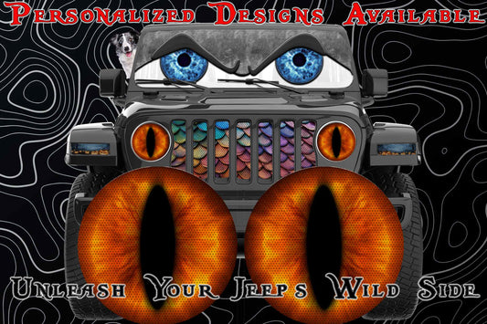 orange cat eyes for the headlight decals