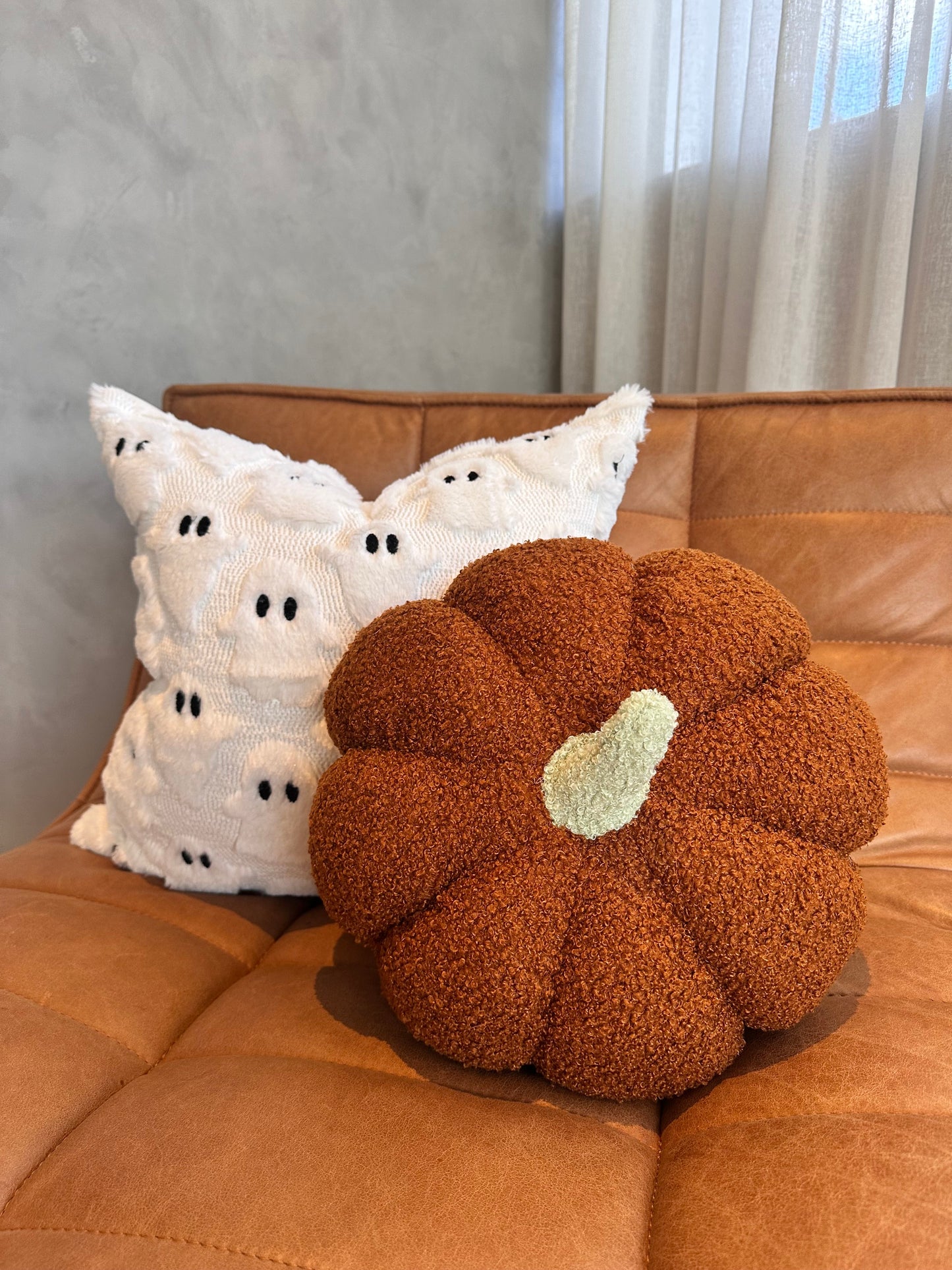 Jumbo Sherpa Orange Pumpkin Pillow