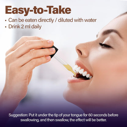 Urolithin A Supplement 2800 mg Liquid Drops | with Trans-Resveratrol, Collagen Peptides, Pomegranate Extract, Hyaluronic Acid, Vitamin E & C