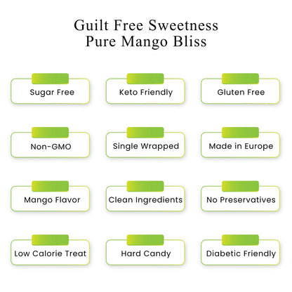 Andy Anand Sugar-Free Mango Hard Candy, 7 oz – European Imported, Stevia Sweetened, Keto & Diabetic-Friendly Gourmet Snack Gift Box