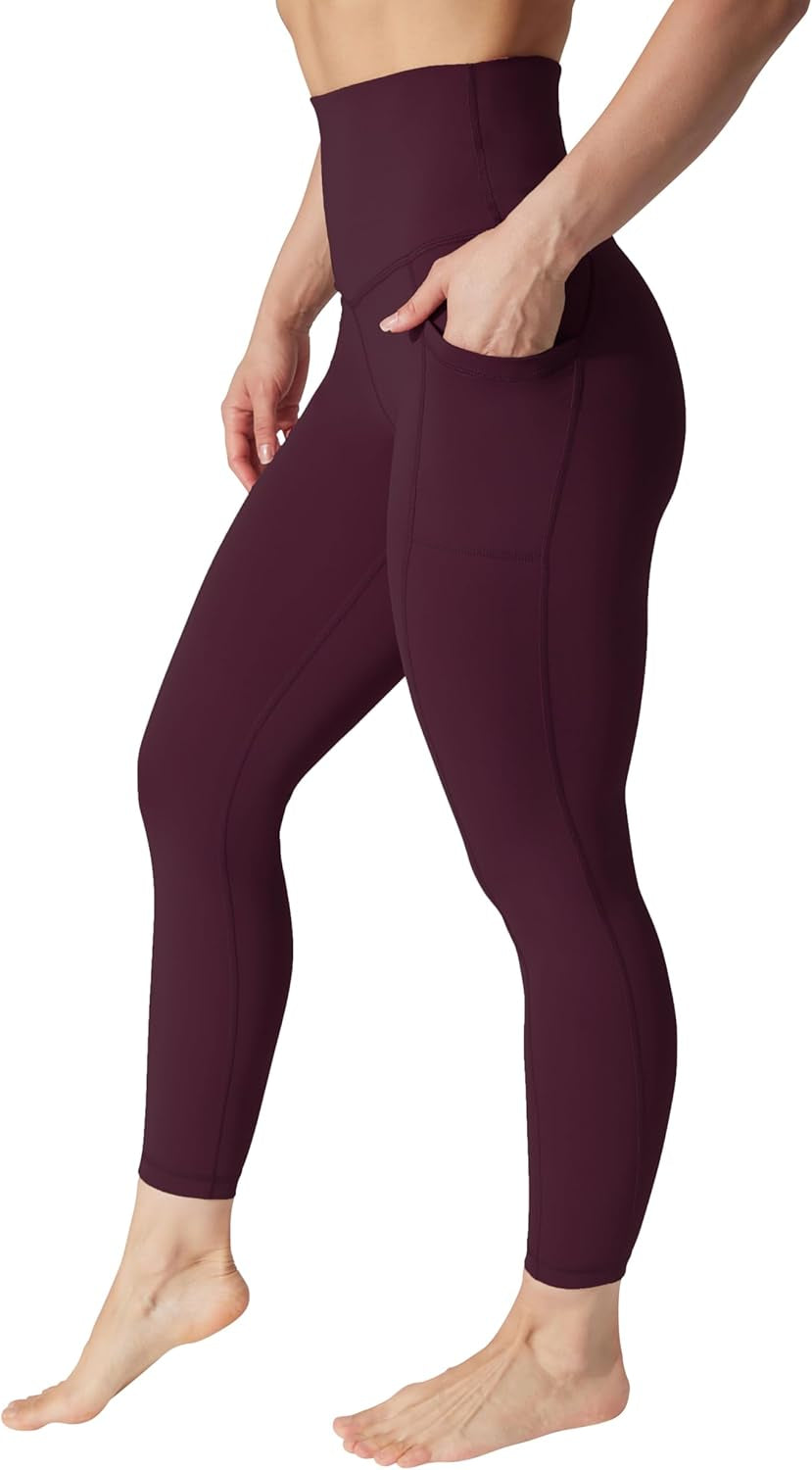 Squat Proof Elastic Free Super High Waisted Tummy Control Ankle Leggings with Pockets