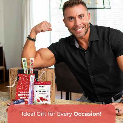 Premium Beef Jerky Gift Basket - Exotic Variety Pack for Men