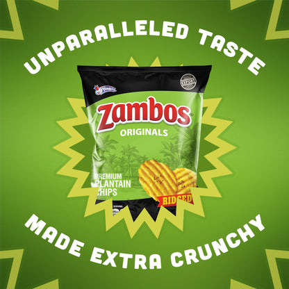 Viral TikTok Zambos Plantain Chips - Chile Limón, Original & Salsa Verde | Premium Central American Snack (5.29 oz)