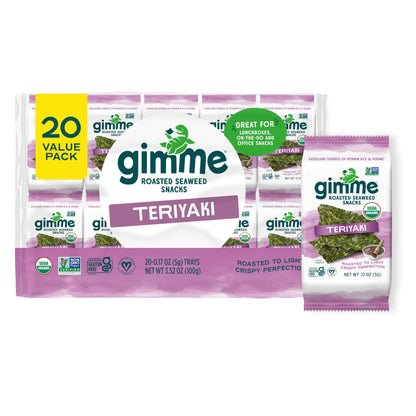 Viral gimMe Organic Roasted Seaweed Snacks - TikTok Famous Healthy Snack | Product of Korea