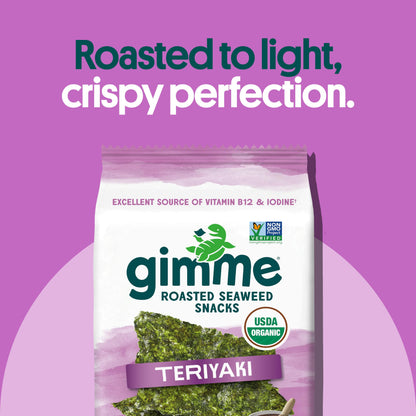 Viral gimMe Organic Roasted Seaweed Snacks - TikTok Famous Healthy Snack | Product of Korea