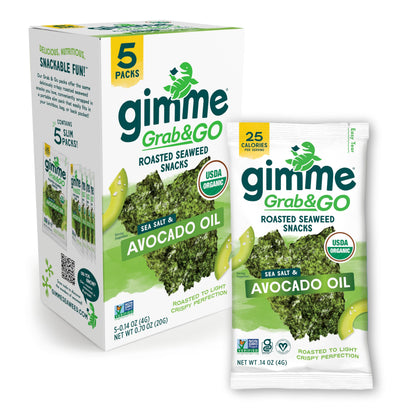 TikTok Viral Gimme Organic Roasted Seaweed Snacks - Multi-Flavor Pack