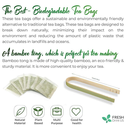 Sage Leaf Tea Bags, 100% Natural & Pure from Sage Leaves. Loose Leaf Sage Herbal Tea. Sage Leaf Tea. Made with Natural Material Tea Bags. No Sugar, No Caffeine, No Gluten, Vegan.