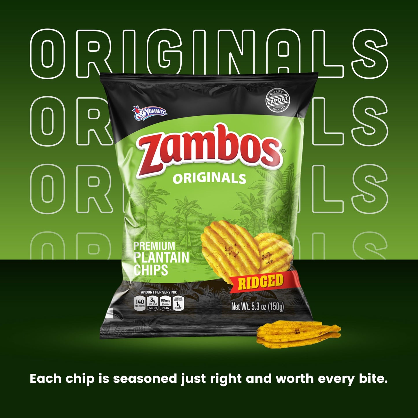 Viral TikTok Zambos Plantain Chips - Chile Limón, Original & Salsa Verde | Premium Central American Snack (5.29 oz)