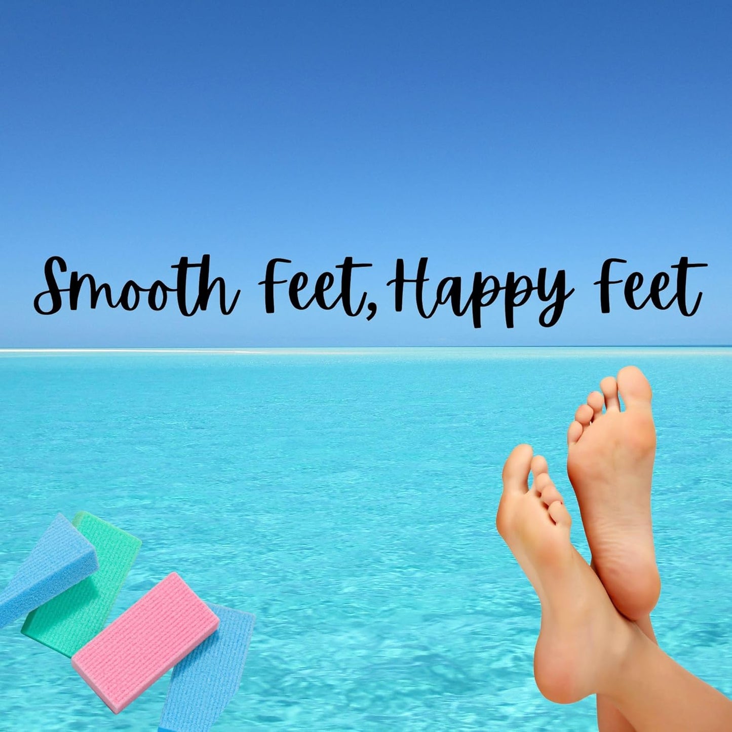 Pumice Callus Remover PUMI Bar: Pedicure Stone & Foot/Heel Scrubber - Medium Grit (Assorted Colors) 4 Pack