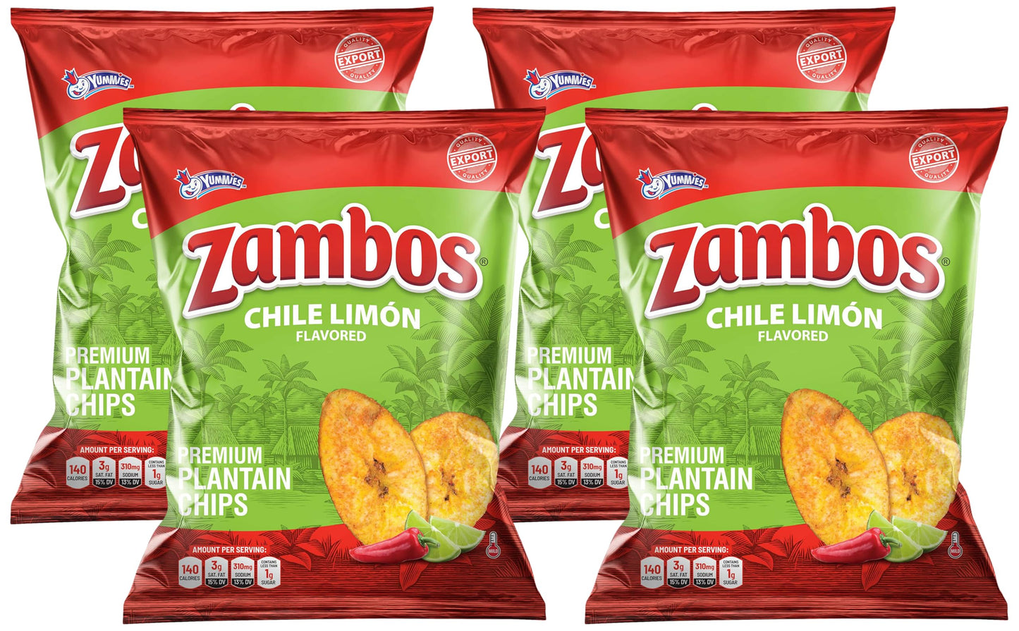 Viral TikTok Zambos Plantain Chips - Chile Limón, Original & Salsa Verde | Premium Central American Snack (5.29 oz)